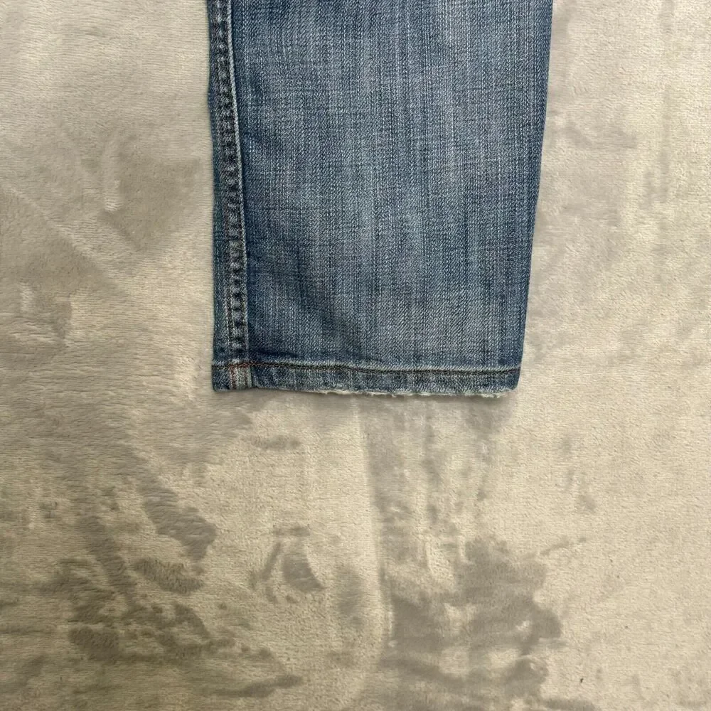 Banana Republic Mens Jeans 30 Medium Blue Distressed Cotton Blend Skinny